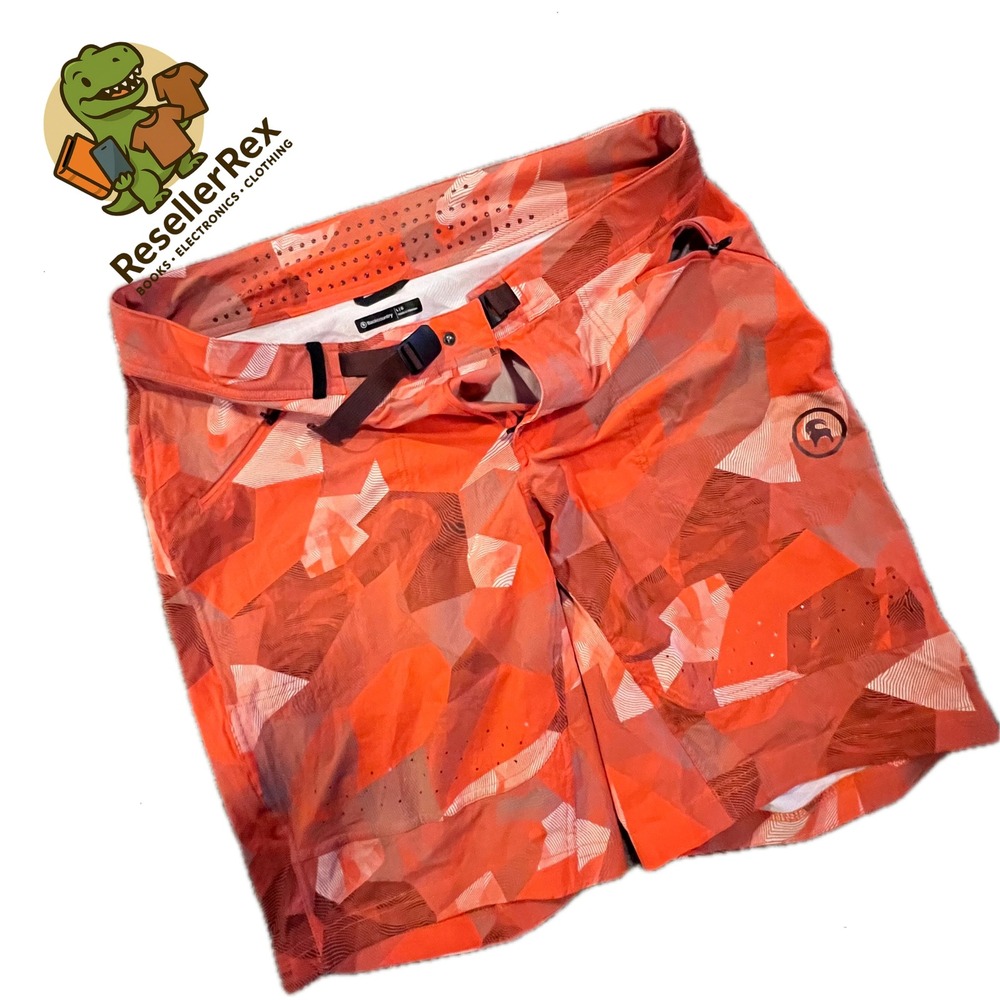 Backcountry Mens‎ L Slickrock Orange Print Bike Shorts M423